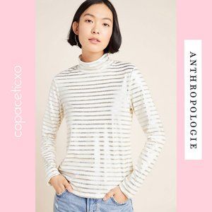 NEW Anthropologie Metallic Minuit Turtleneck NWT